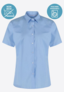 NOA  Short Sleeved Collared Blue Blouses (Twin Pack)